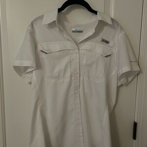 White Columbia Button Down